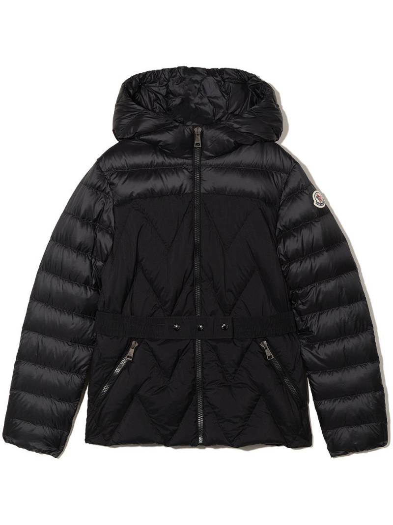 Moncler Enfant Arialda hooded down jacket - Black von Moncler Enfant