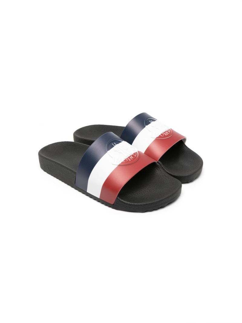 Moncler Enfant Basile embossed-logo slides - Black von Moncler Enfant