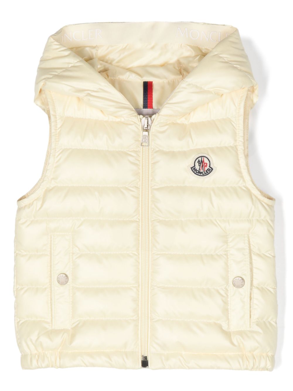 Moncler Enfant Couronne logo-appliqué gilet - Yellow von Moncler Enfant