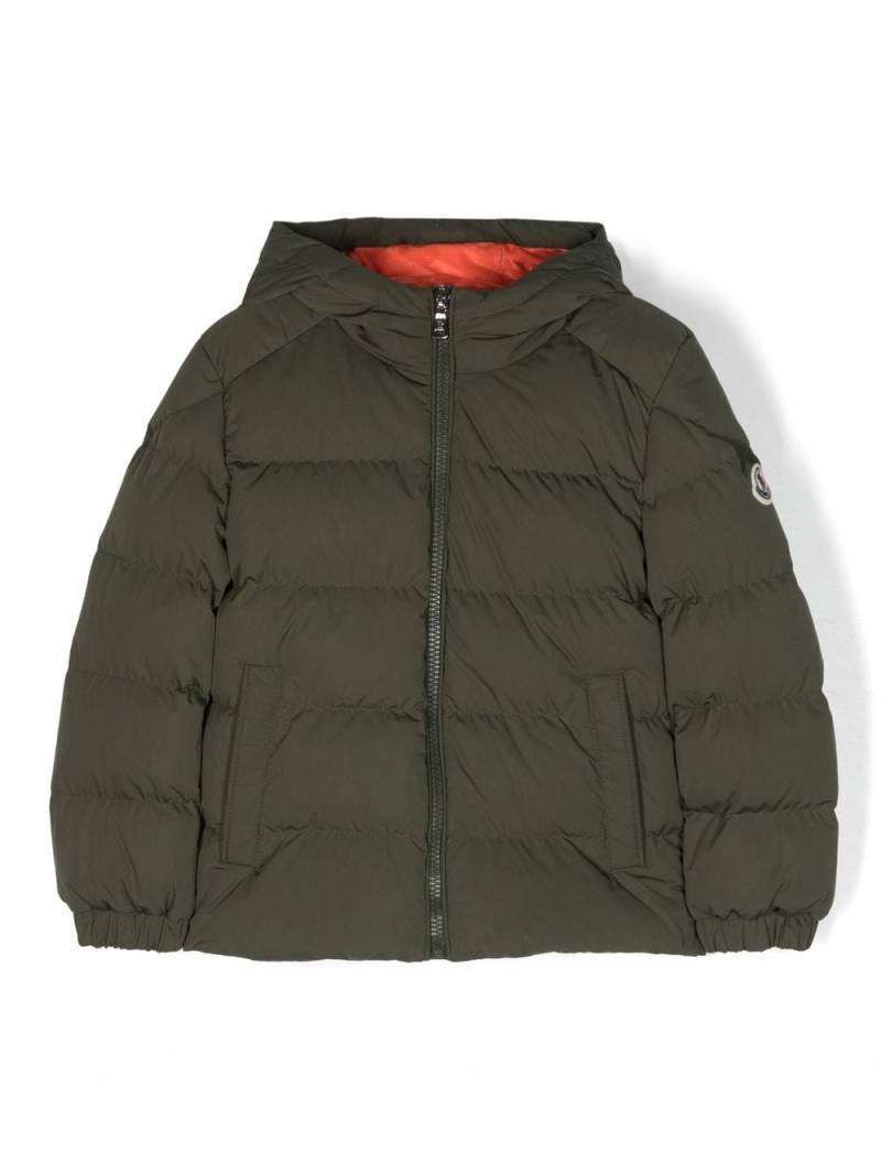 Moncler Enfant Eric hooded padded jacket - Green von Moncler Enfant