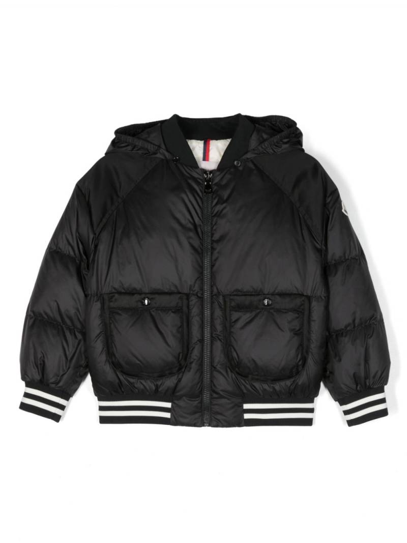 Moncler Enfant Martha hooded puffer jacket - Black von Moncler Enfant