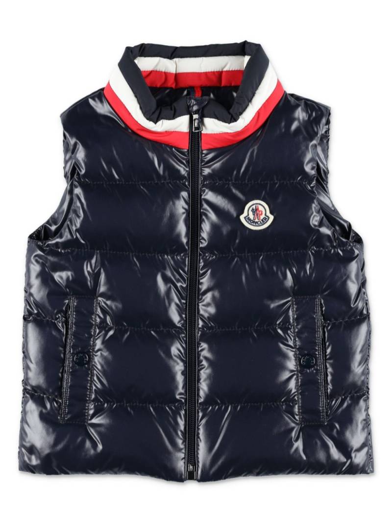 Moncler Enfant Merab logo-patch gilet - Blue von Moncler Enfant