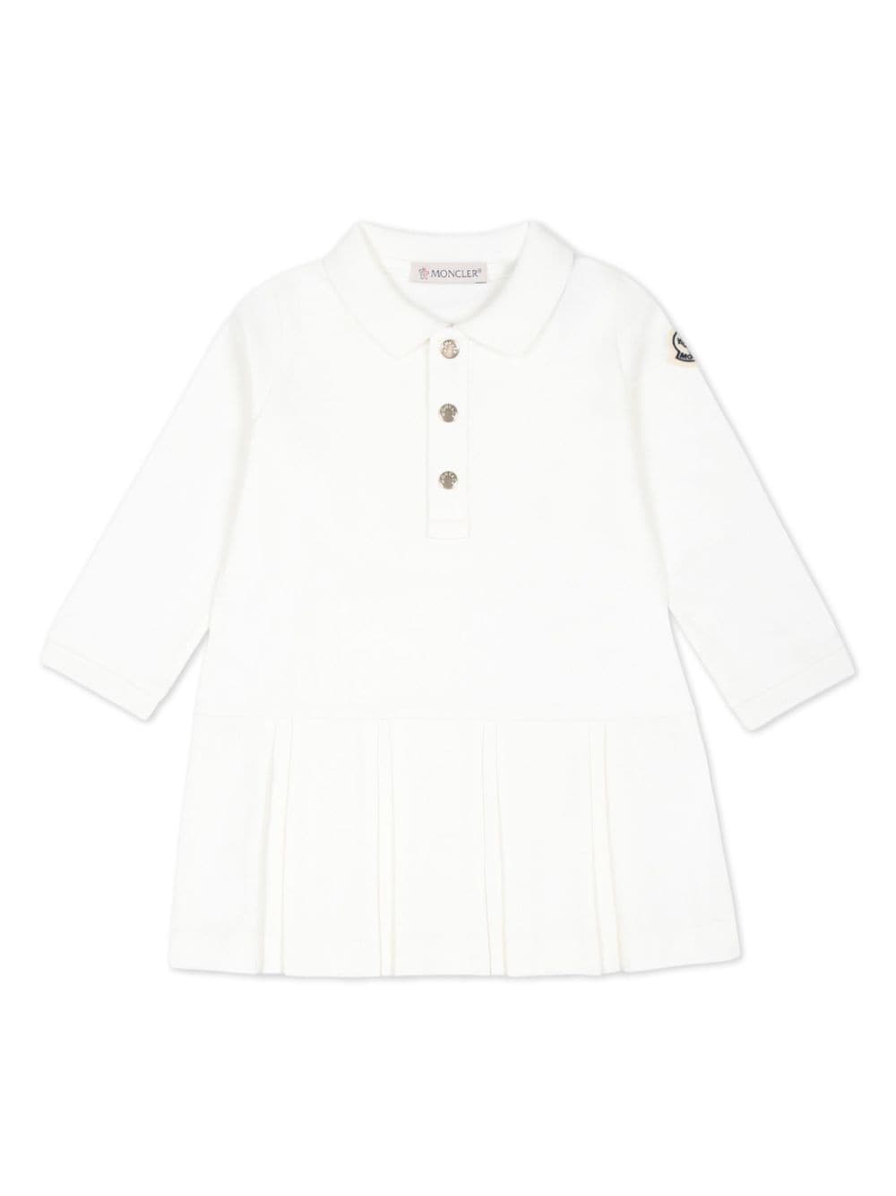 Moncler Enfant Pleat-detailing dress - White von Moncler Enfant