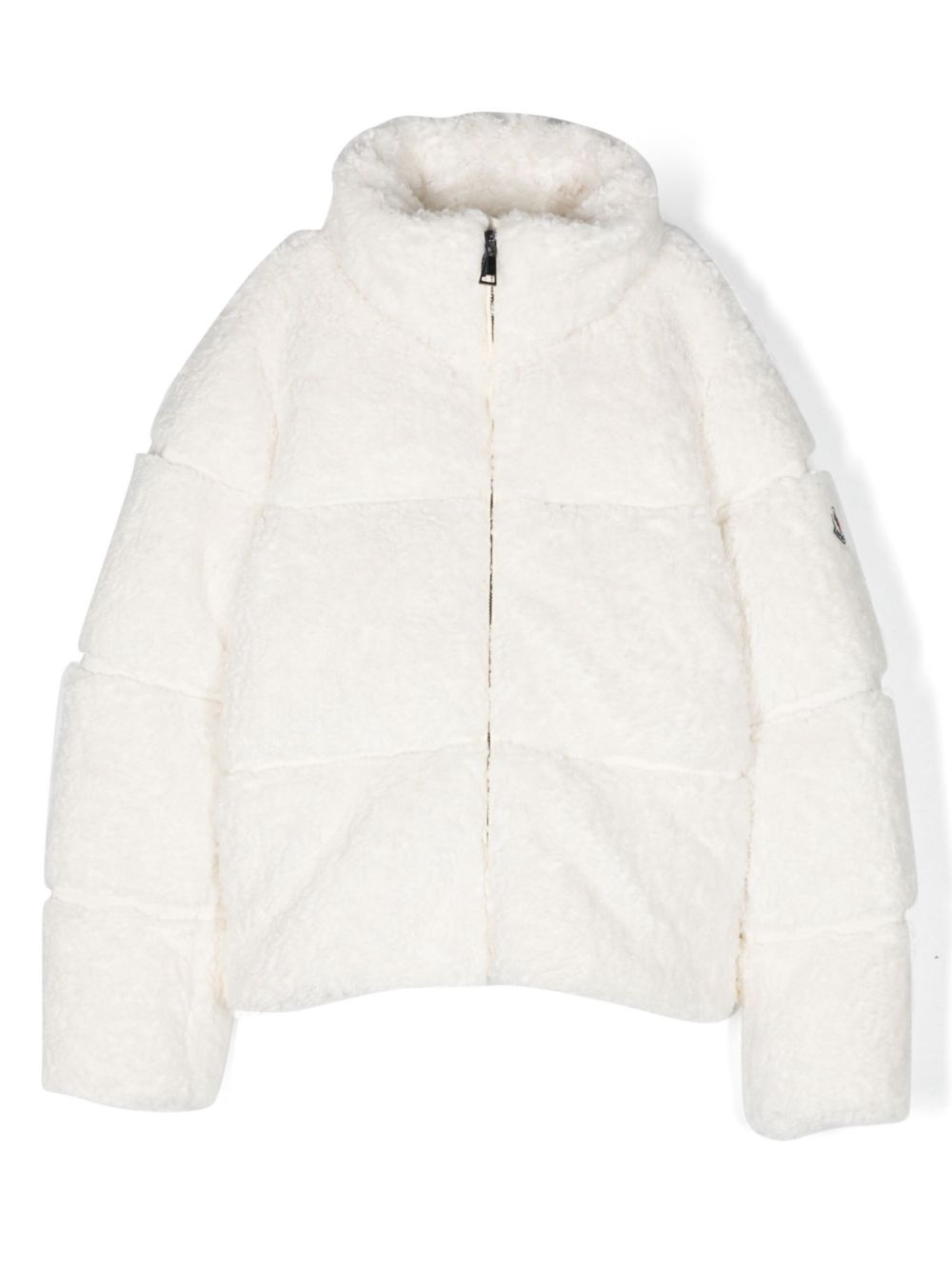 Moncler Enfant Sergura logo-patch shearling jacket - Neutrals von Moncler Enfant