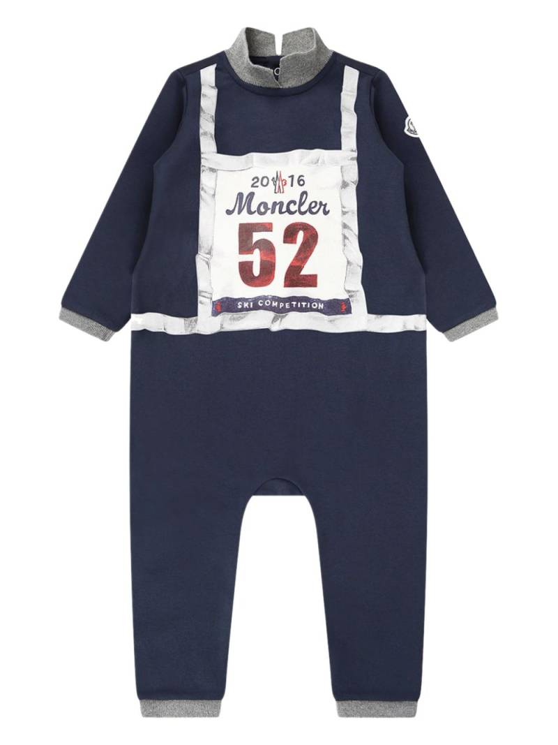 Moncler Enfant Ski Competition cotton romper - Blue von Moncler Enfant