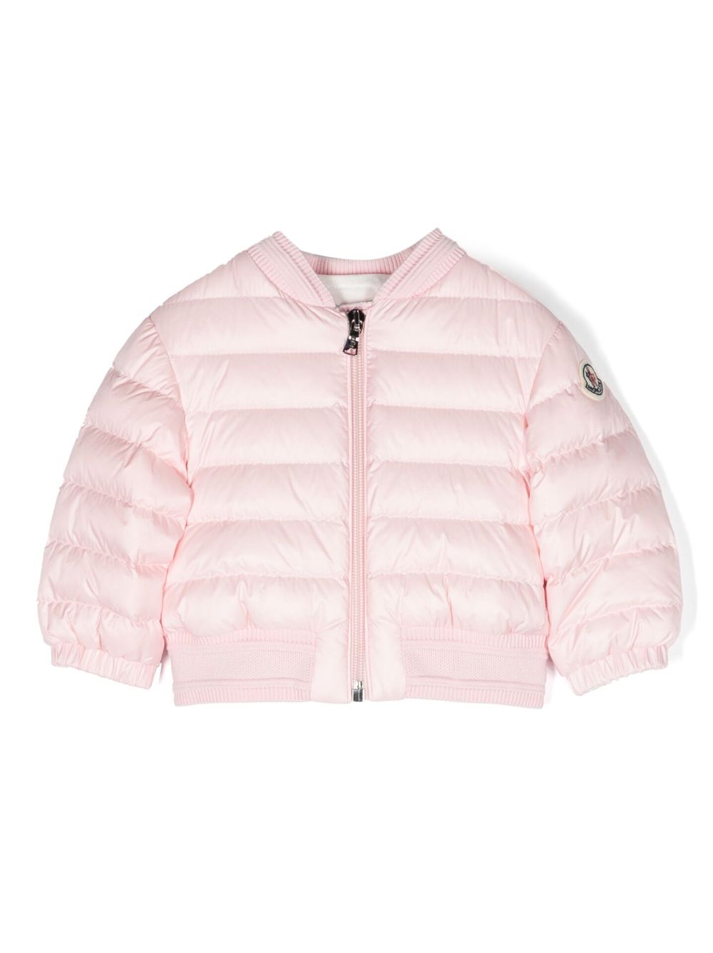 Moncler Enfant Ter logo-patch quilted padded jacket - Pink von Moncler Enfant