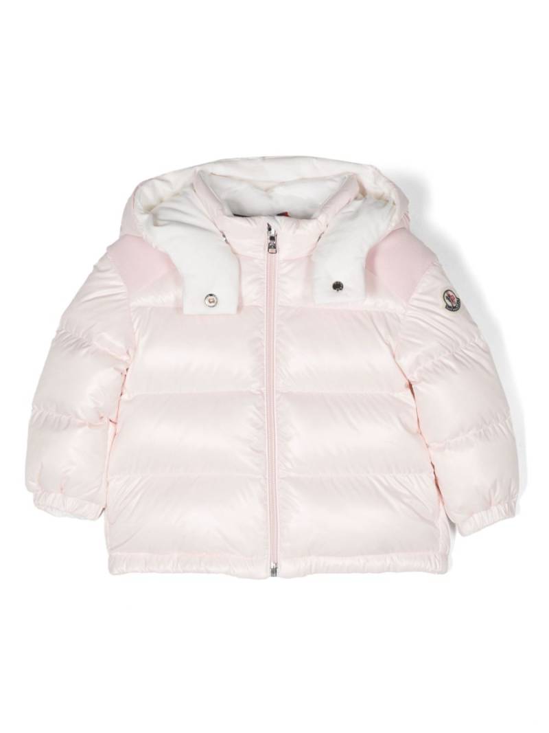 Moncler Enfant Valya logo-patch padded coat - Pink von Moncler Enfant