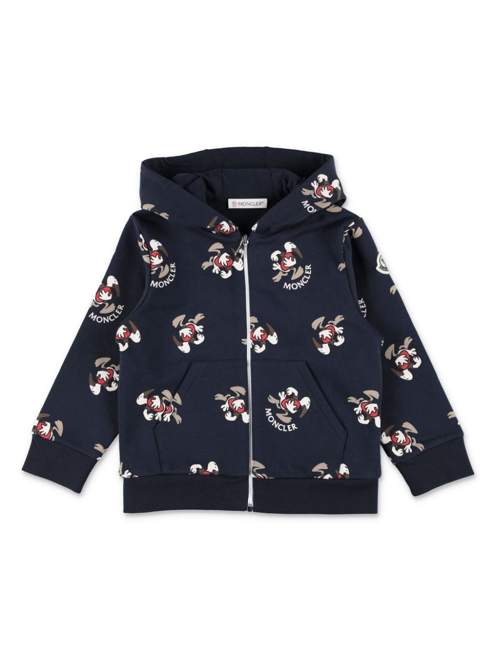 Moncler Enfant all-over graphic logo print hoodie - Blue von Moncler Enfant