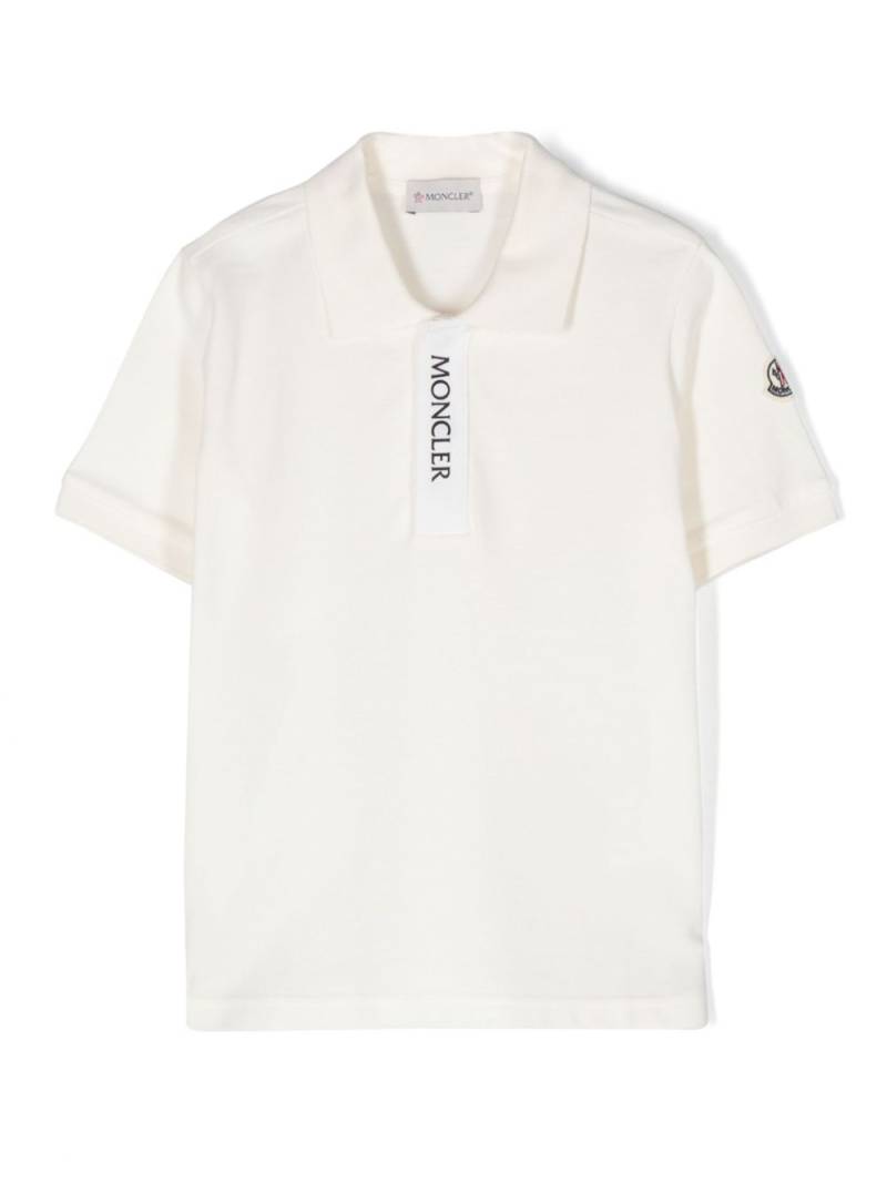 Moncler Enfant appliqué-logo polo shirt - Neutrals von Moncler Enfant