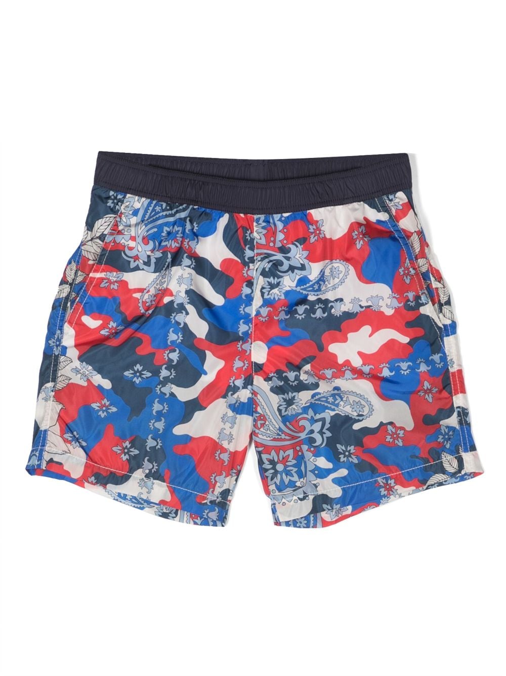 Moncler Enfant baroque-print swim shorts - Blue von Moncler Enfant