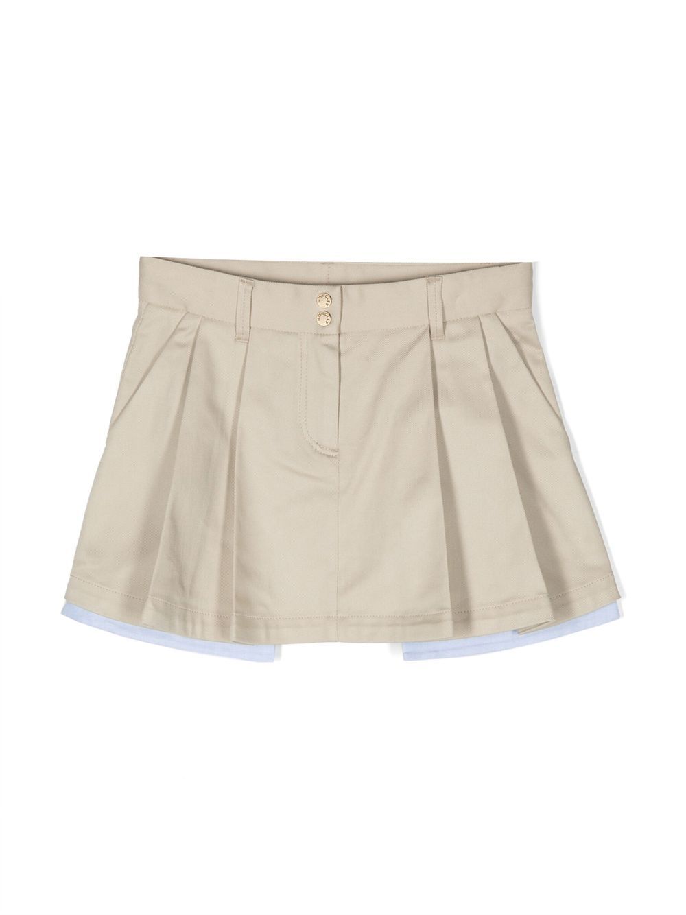 Moncler Enfant box-pleat mini skirt - Neutrals von Moncler Enfant