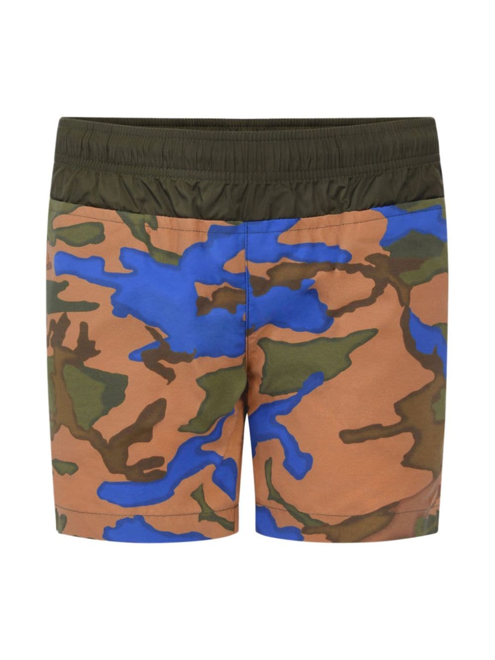 Moncler Enfant camouflage-print panelled shorts - Green von Moncler Enfant