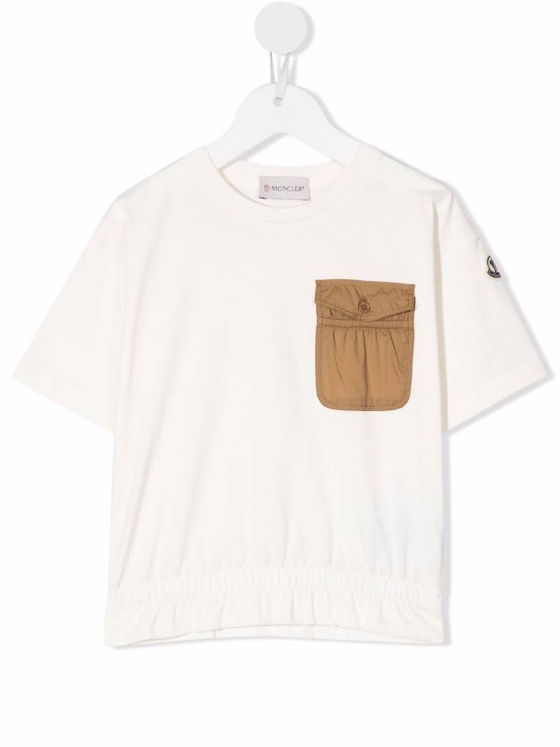 Moncler Enfant chest-pocket cotton T-shirt - White von Moncler Enfant