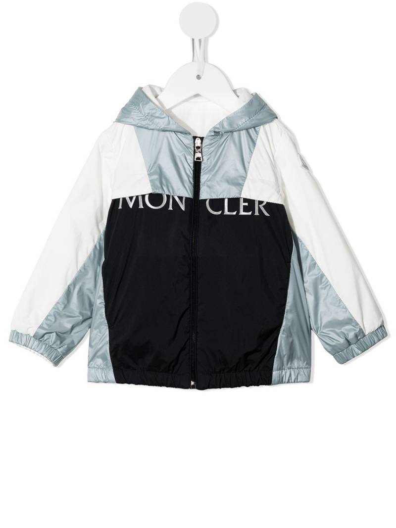 Moncler Enfant colourblock pullover hooded jacket - White von Moncler Enfant