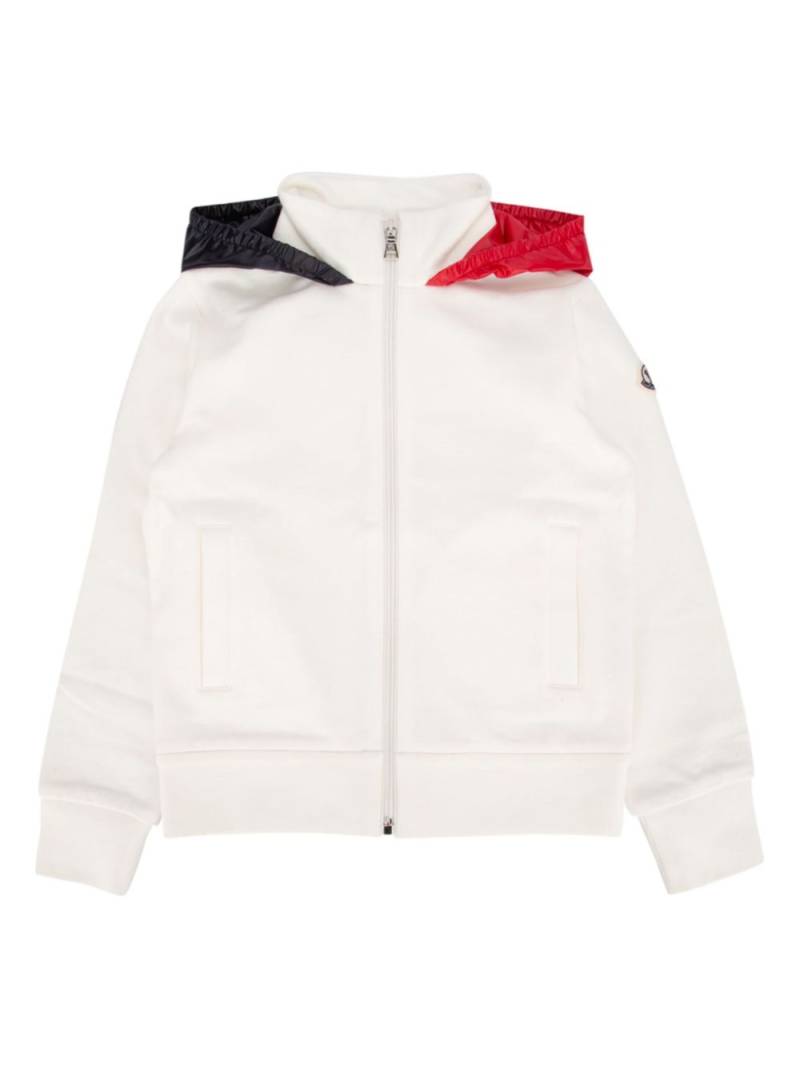 Moncler Enfant contrasting cotton hoodie - White von Moncler Enfant