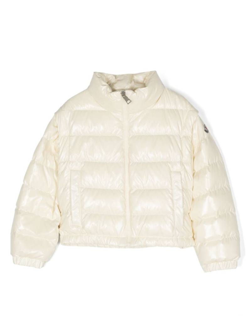 Moncler Enfant convertible padded jacket - White von Moncler Enfant