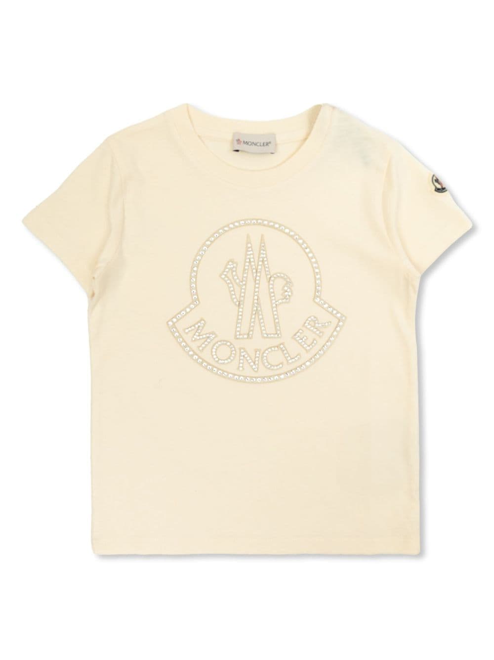 Moncler Enfant crystal logo T-shirt - Neutrals von Moncler Enfant