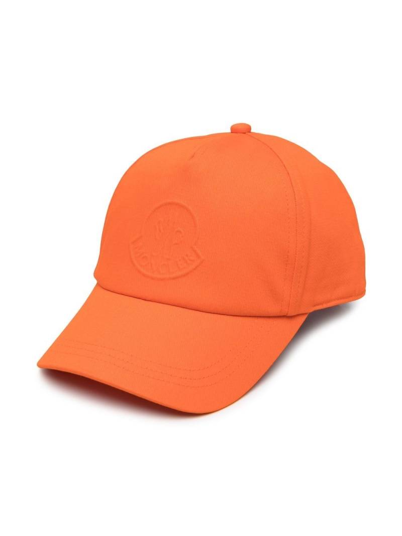 Moncler Enfant embossed-logo baseball cap - Orange von Moncler Enfant