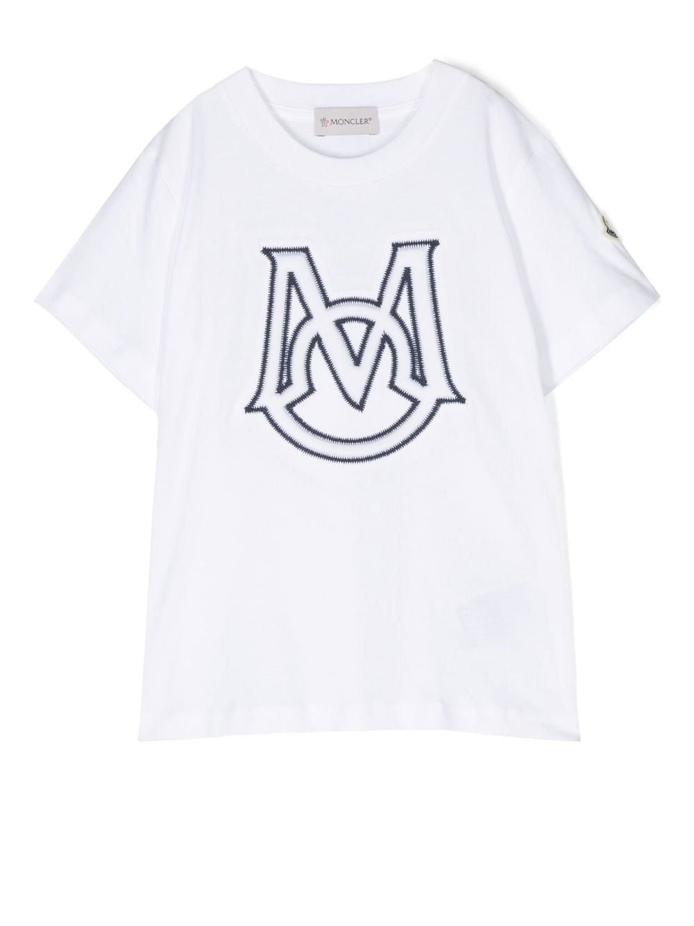 Moncler Enfant embroidered cotton T-shirt - White von Moncler Enfant