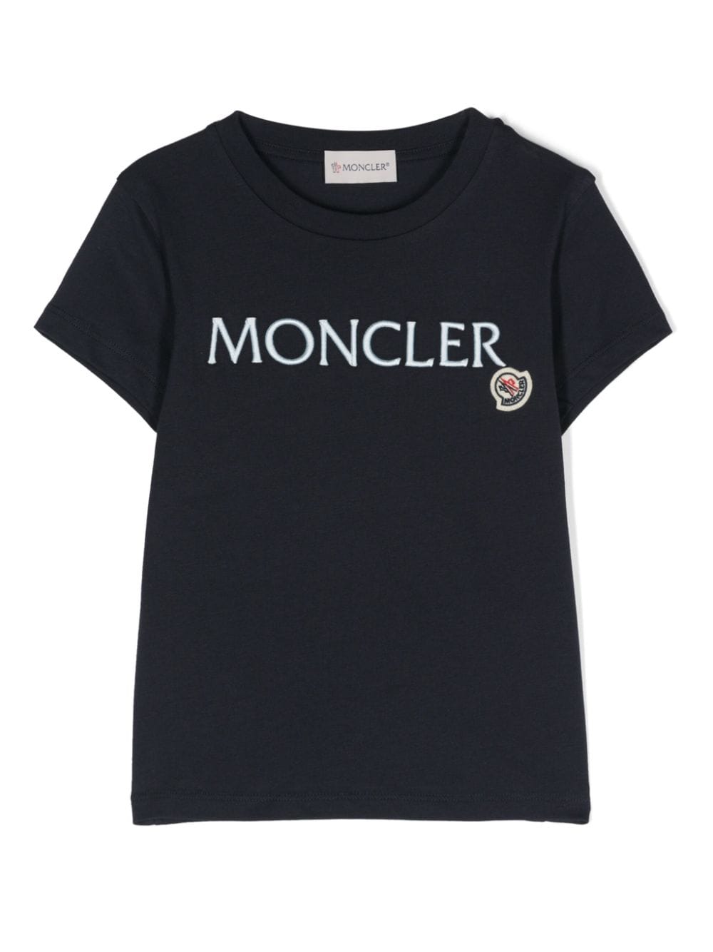 Moncler Enfant embroidered-logo cotton T-shirt - Blue von Moncler Enfant