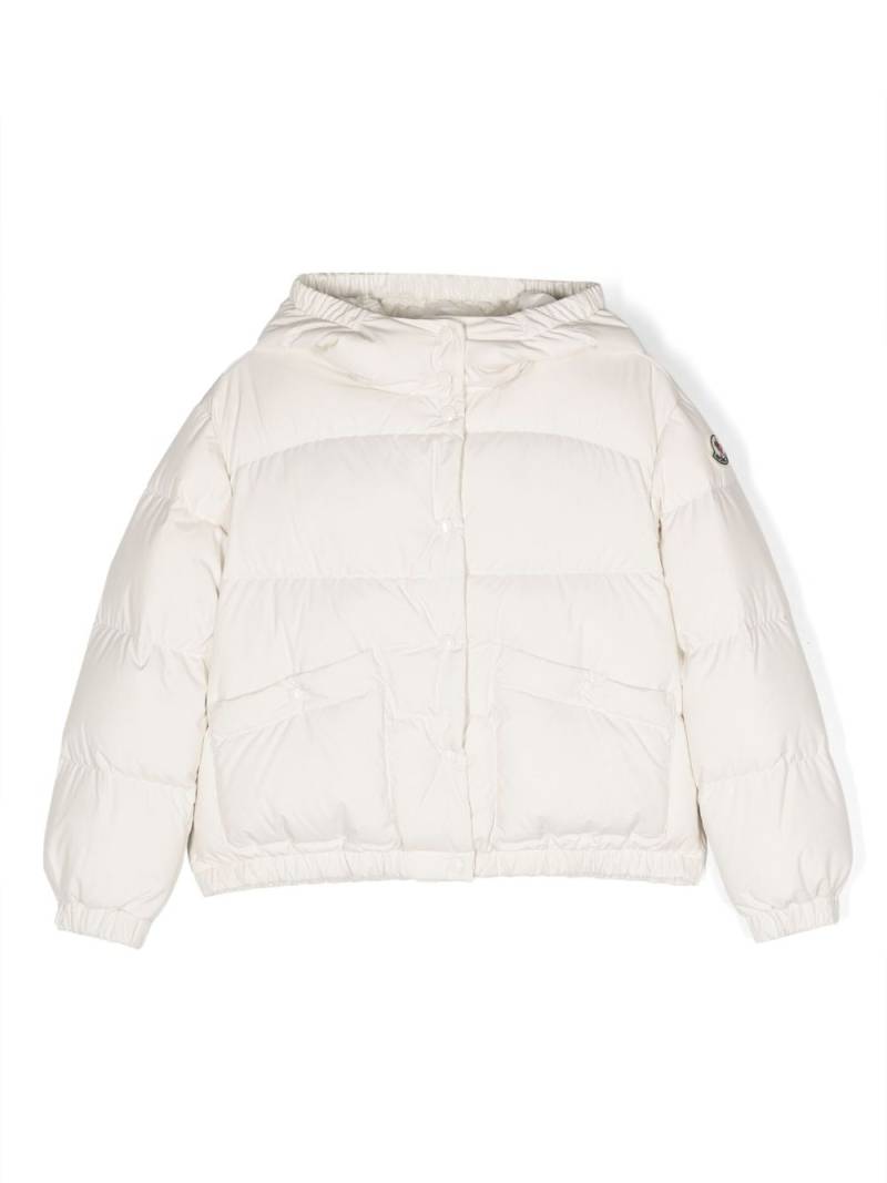 Moncler Enfant embroidered-logo padded jacket - White von Moncler Enfant