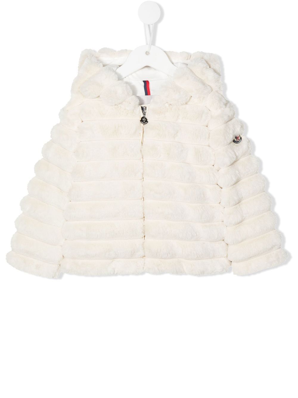 Moncler Enfant faux-fur quilted jacket - White von Moncler Enfant