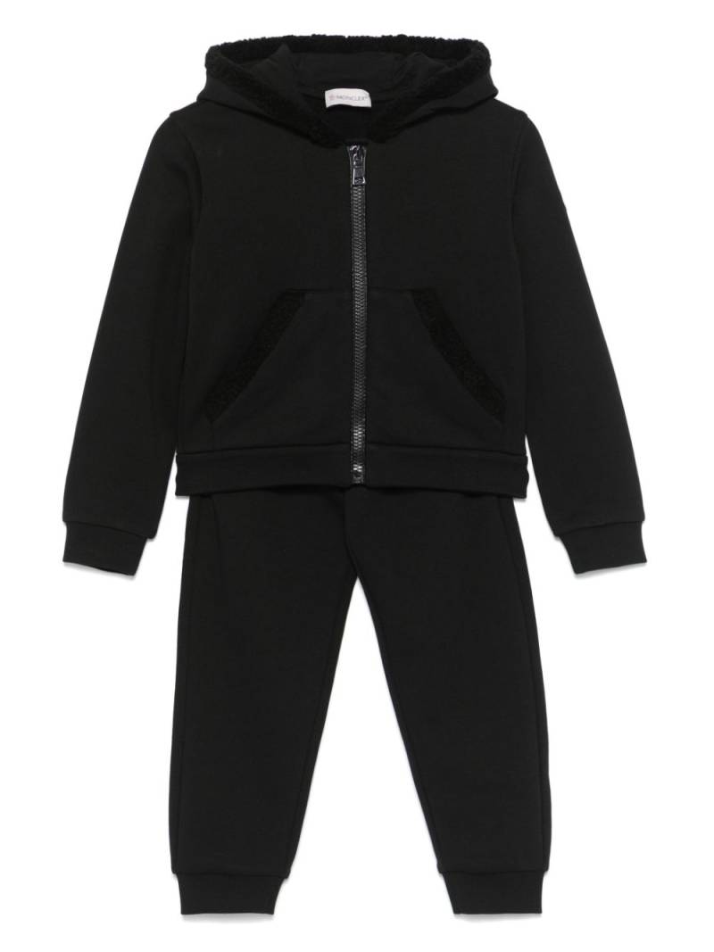 Moncler Enfant faux-shearling-trim tracksuit - Black von Moncler Enfant