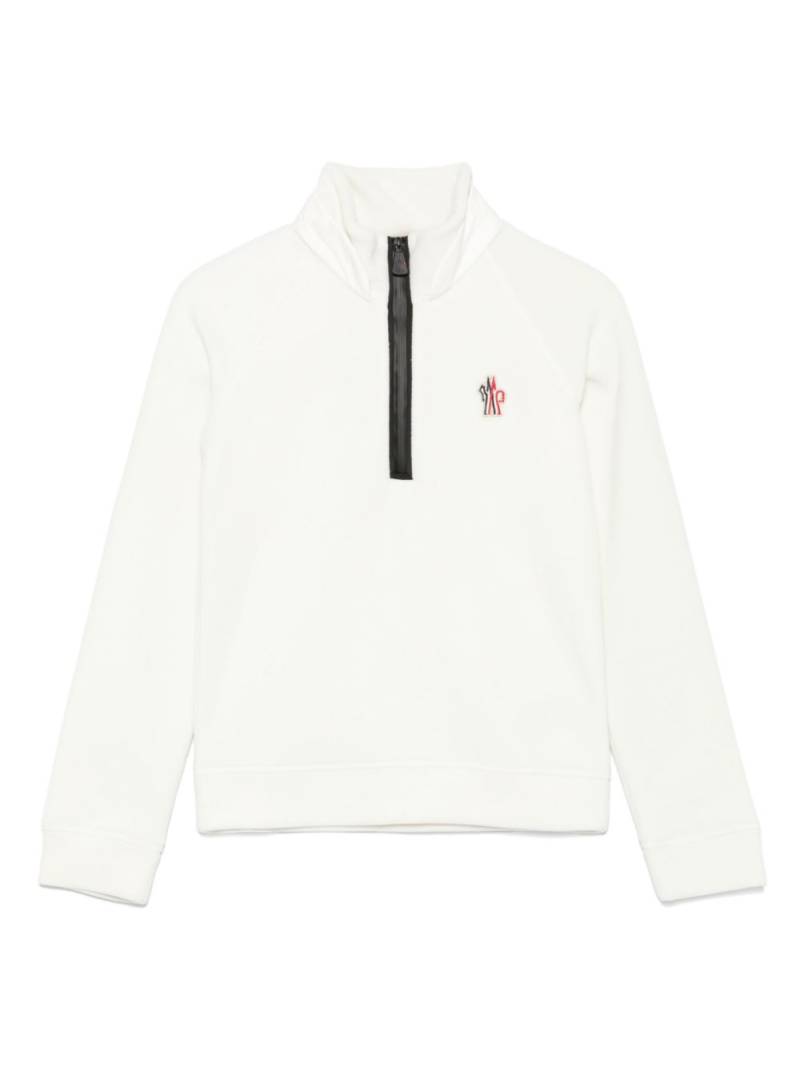 Moncler Enfant fleece-texture sweatshirt - White von Moncler Enfant