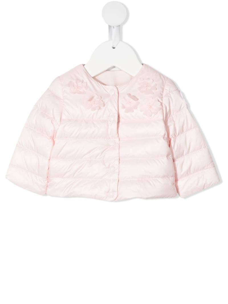 Moncler Enfant floral applique padded jacket - Pink von Moncler Enfant