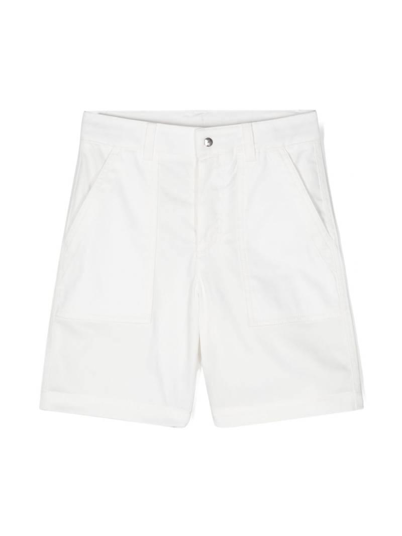 Moncler Enfant gabardine bermuda shorts - White von Moncler Enfant