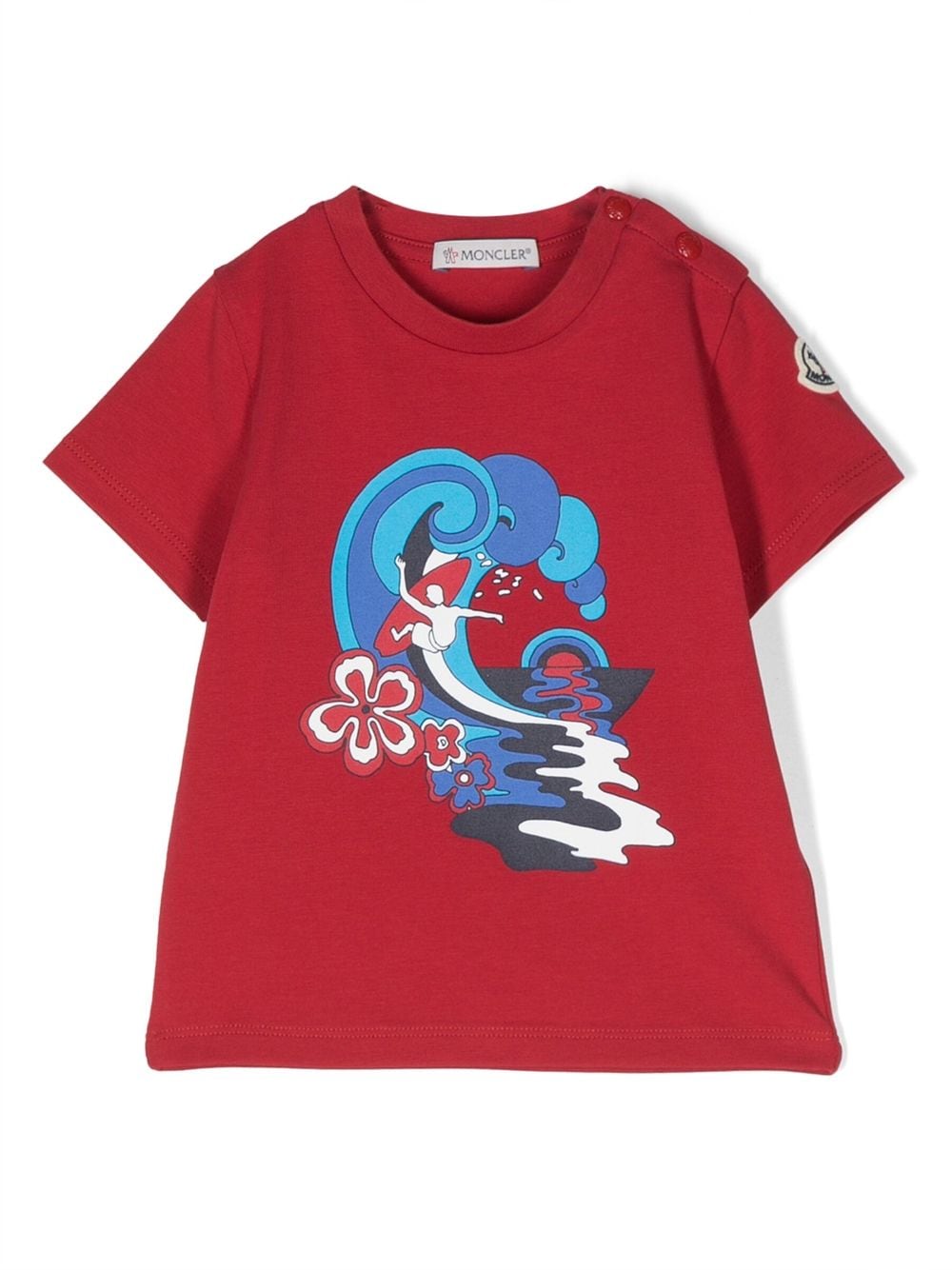 Moncler Enfant graphic-print T-shirt - Red von Moncler Enfant