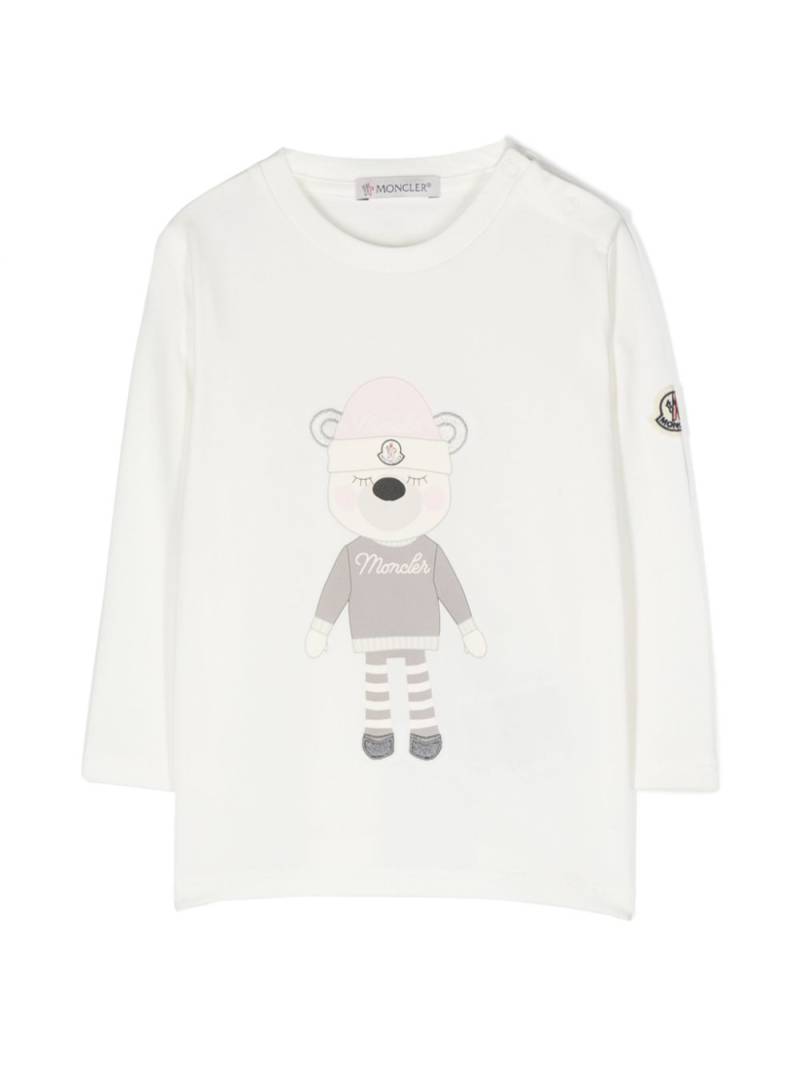 Moncler Enfant graphic-print cotton Sweatshirt - White von Moncler Enfant