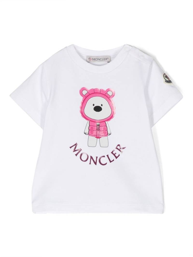 Moncler Enfant graphic-print stretch-cotton T-shirt - White von Moncler Enfant