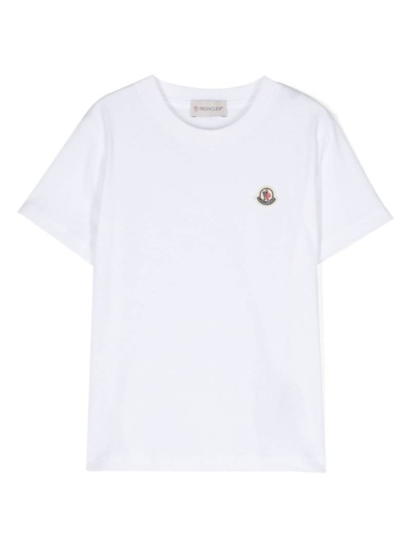 Moncler Enfant logo-appliqué cotton T-shirt - White von Moncler Enfant