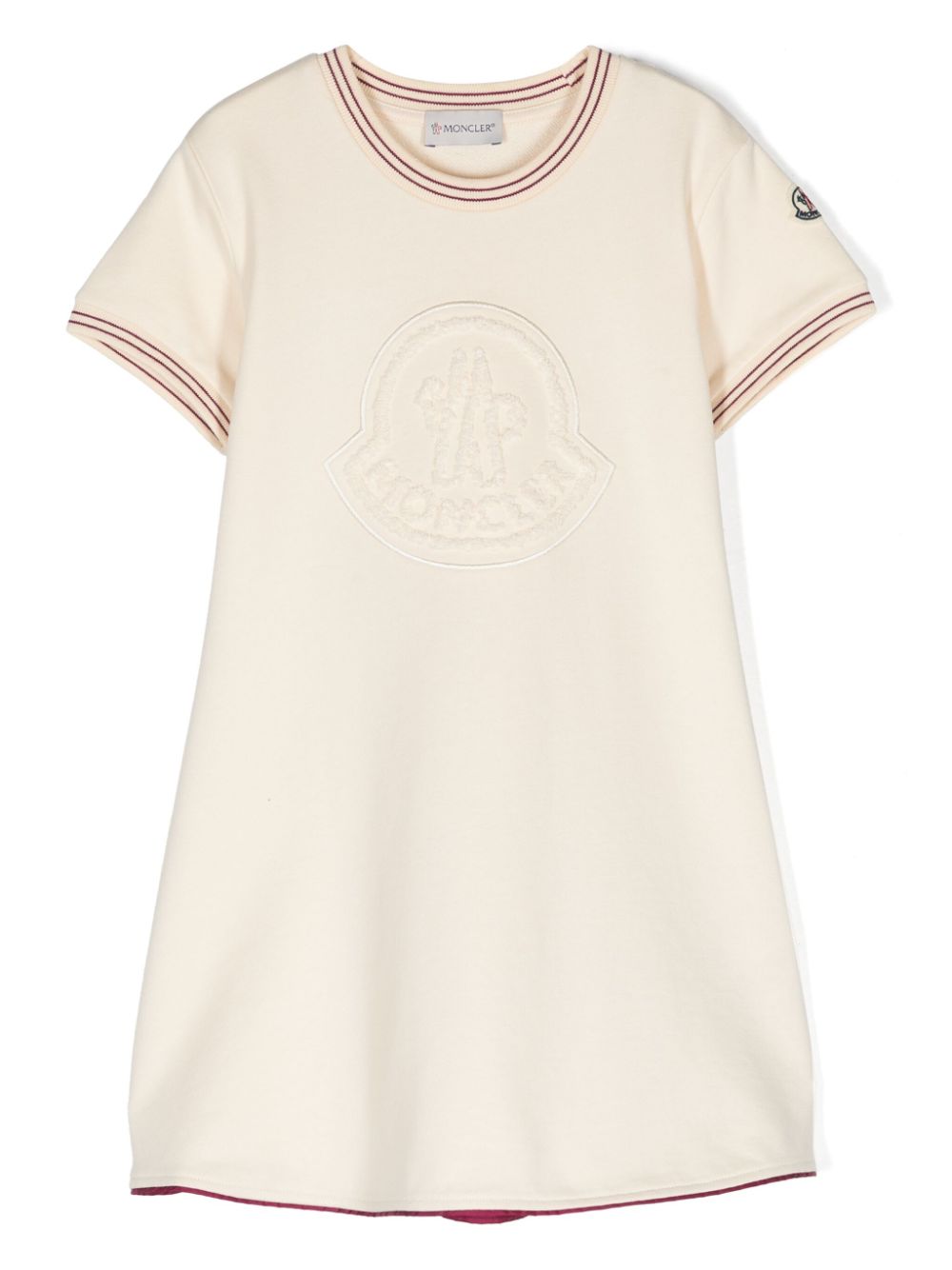 Moncler Enfant logo-appliqué cotton dress - White von Moncler Enfant