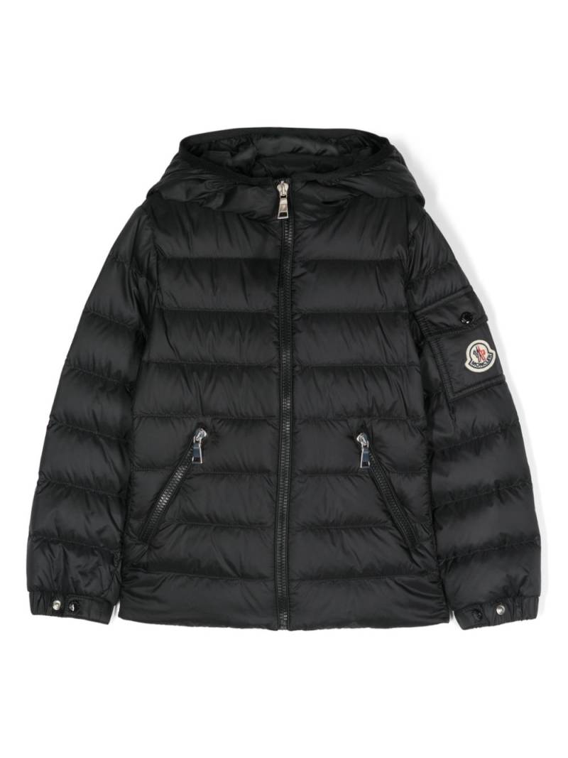 Moncler Enfant quilted hooded jacket - Black von Moncler Enfant