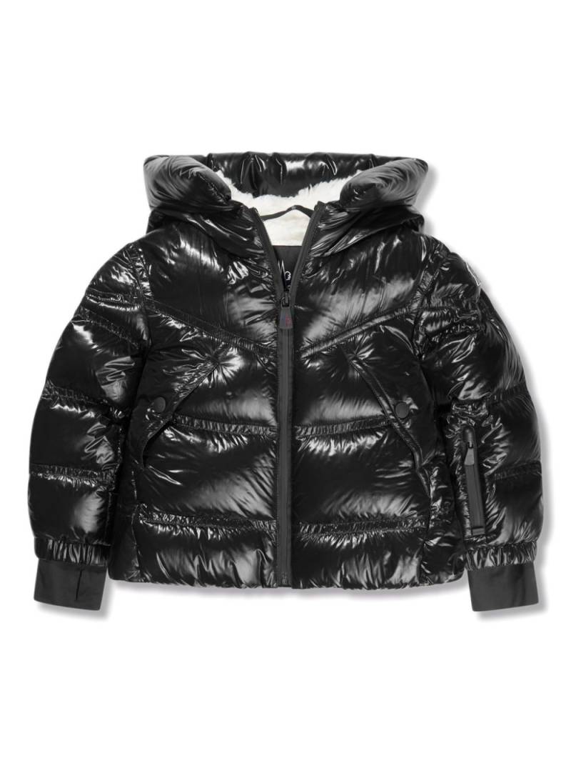 Moncler Enfant logo-appliqué padded jacket - Black von Moncler Enfant