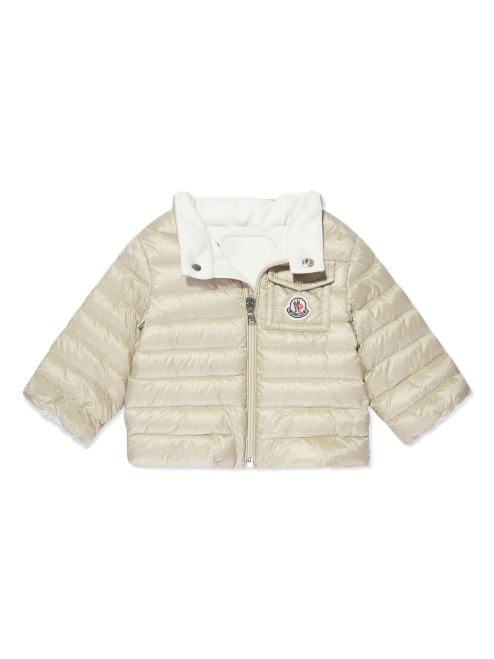 Moncler Enfant logo-appliqué padded jacket - Neutrals von Moncler Enfant