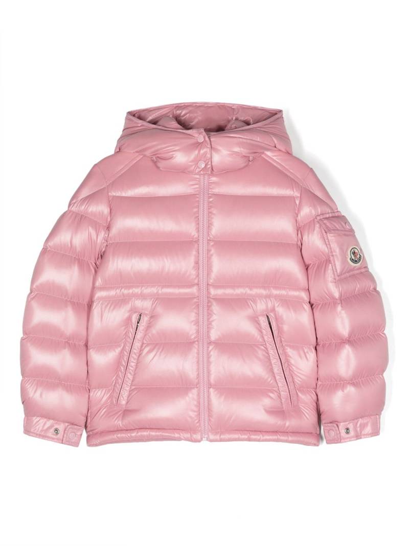 Moncler Enfant logo-appliqué padded jacket - Pink von Moncler Enfant