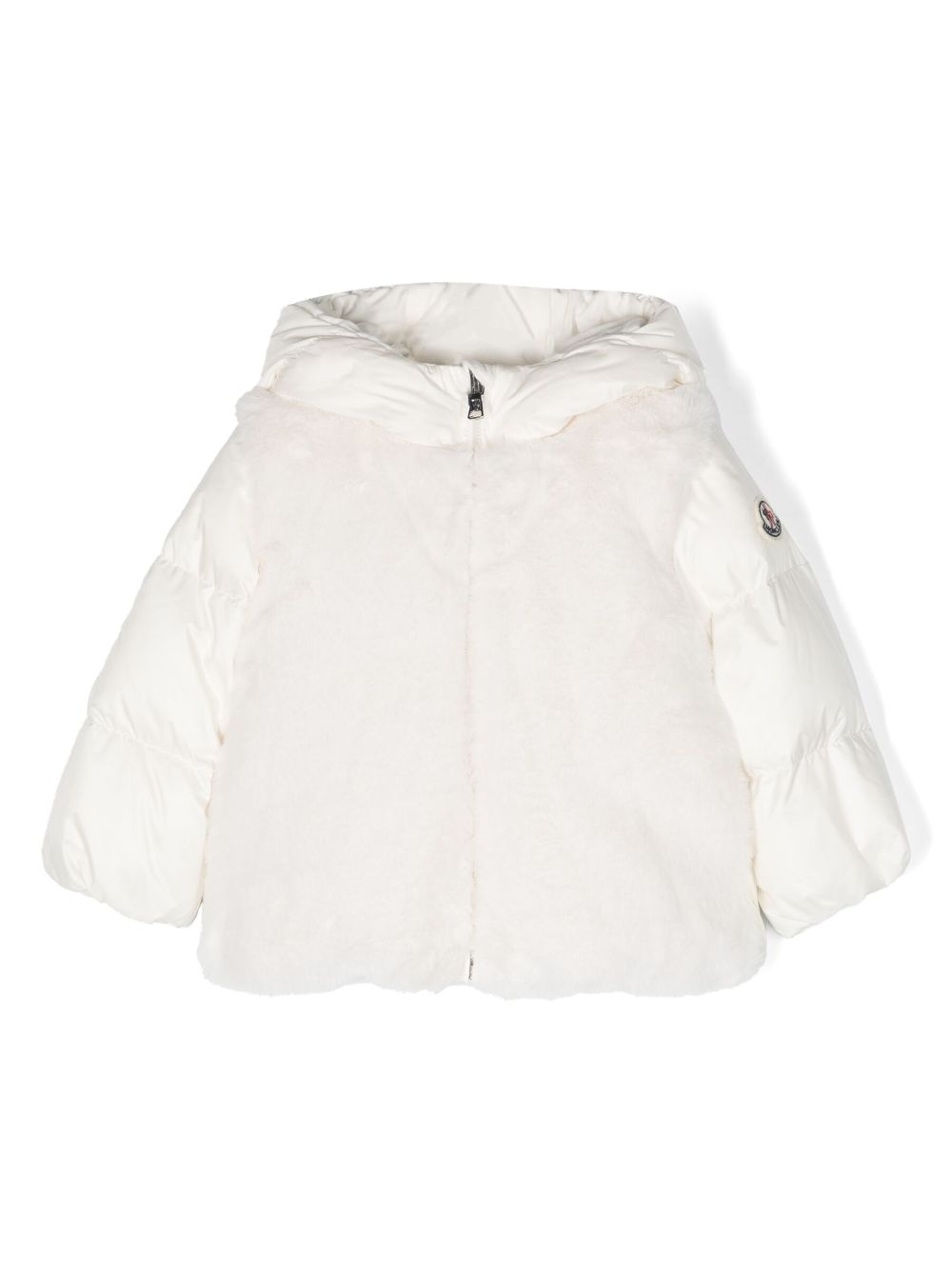 Moncler Enfant logo-appliqué padded jacket - White von Moncler Enfant