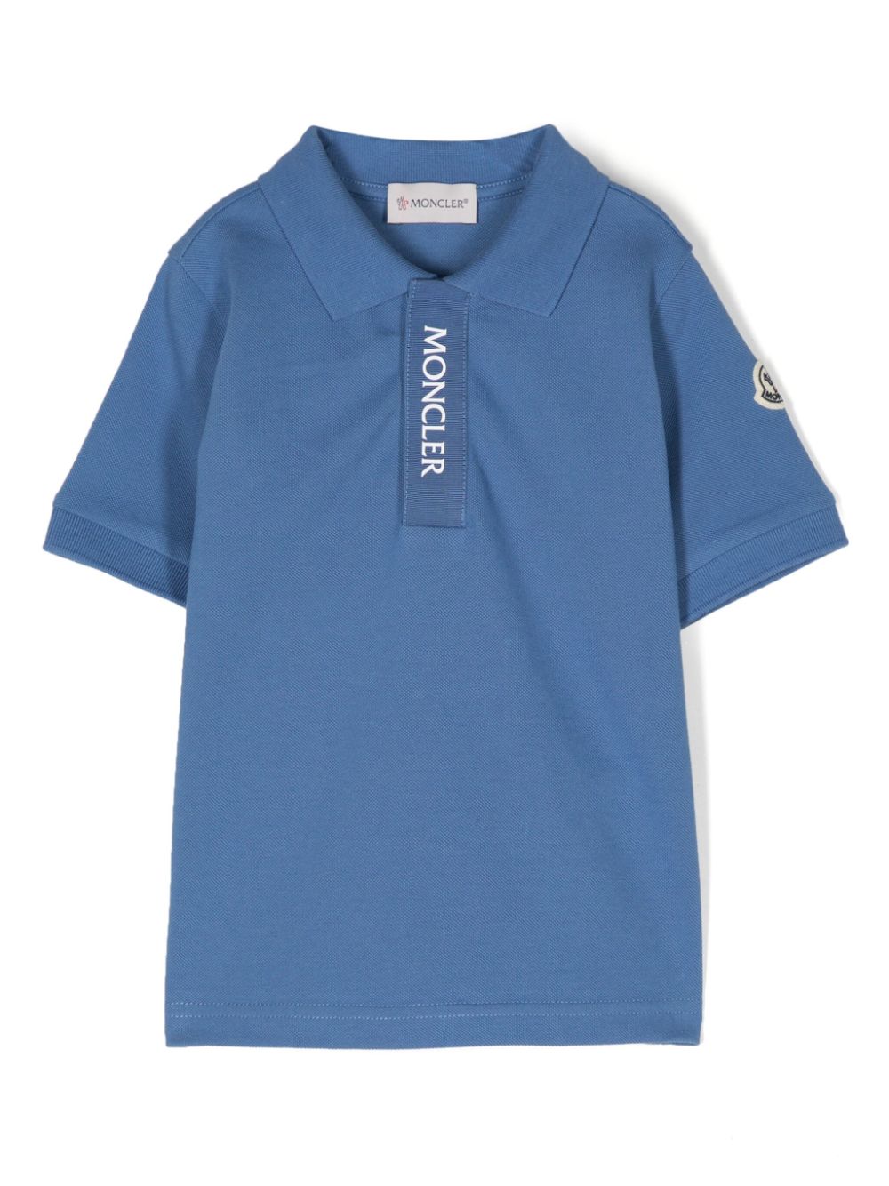 Moncler Enfant logo-appliqué polo shirt - Blue von Moncler Enfant