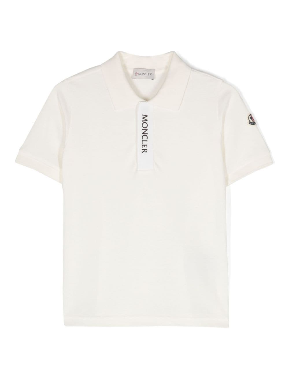 Moncler Enfant logo-appliqué polo shirt - Neutrals von Moncler Enfant