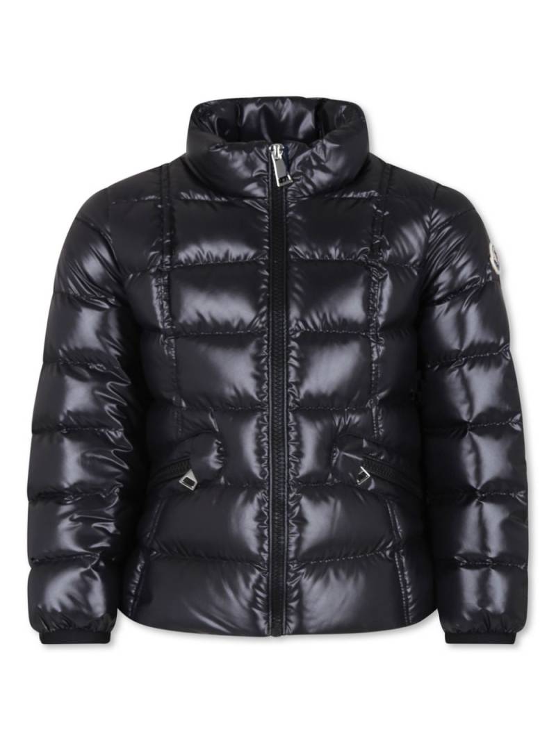 Moncler Enfant logo-appliqué quilted puffer jacket - Black von Moncler Enfant