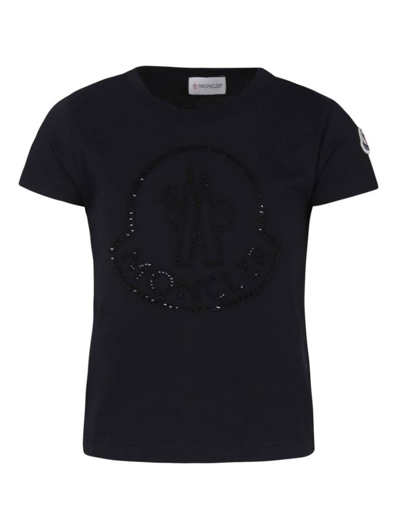 Moncler Enfant logo-embellished T-shirt - Black von Moncler Enfant