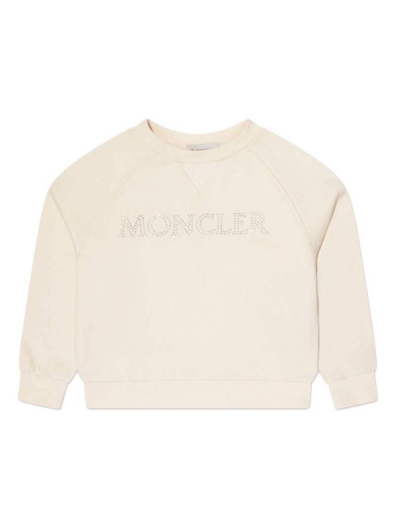 Moncler Enfant logo-embellished cotton sweatshirt - Neutrals von Moncler Enfant