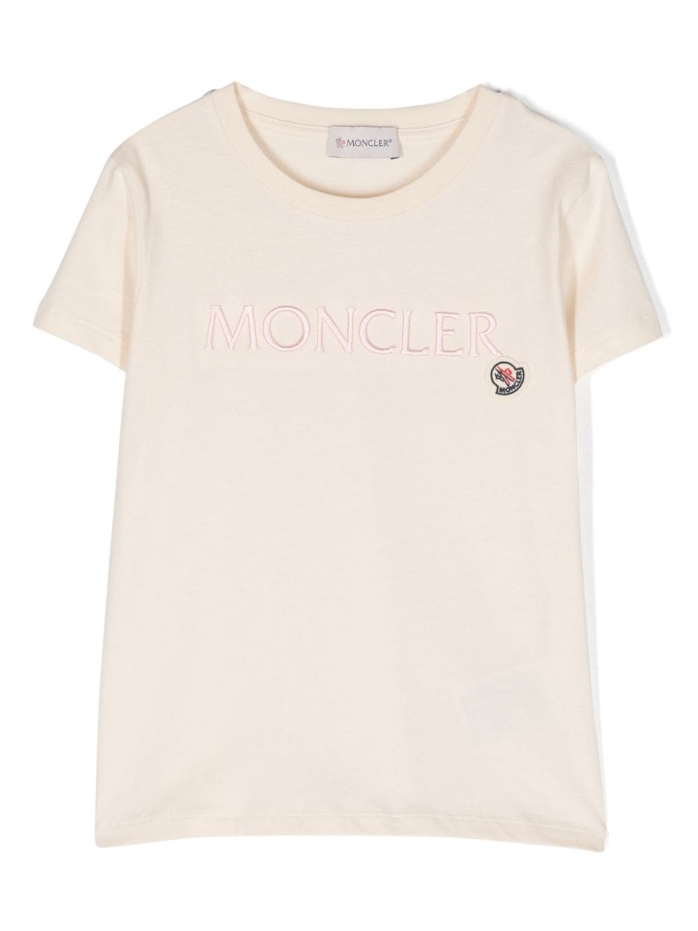 Moncler Enfant logo-embroidered cotton T-shirt - Neutrals von Moncler Enfant