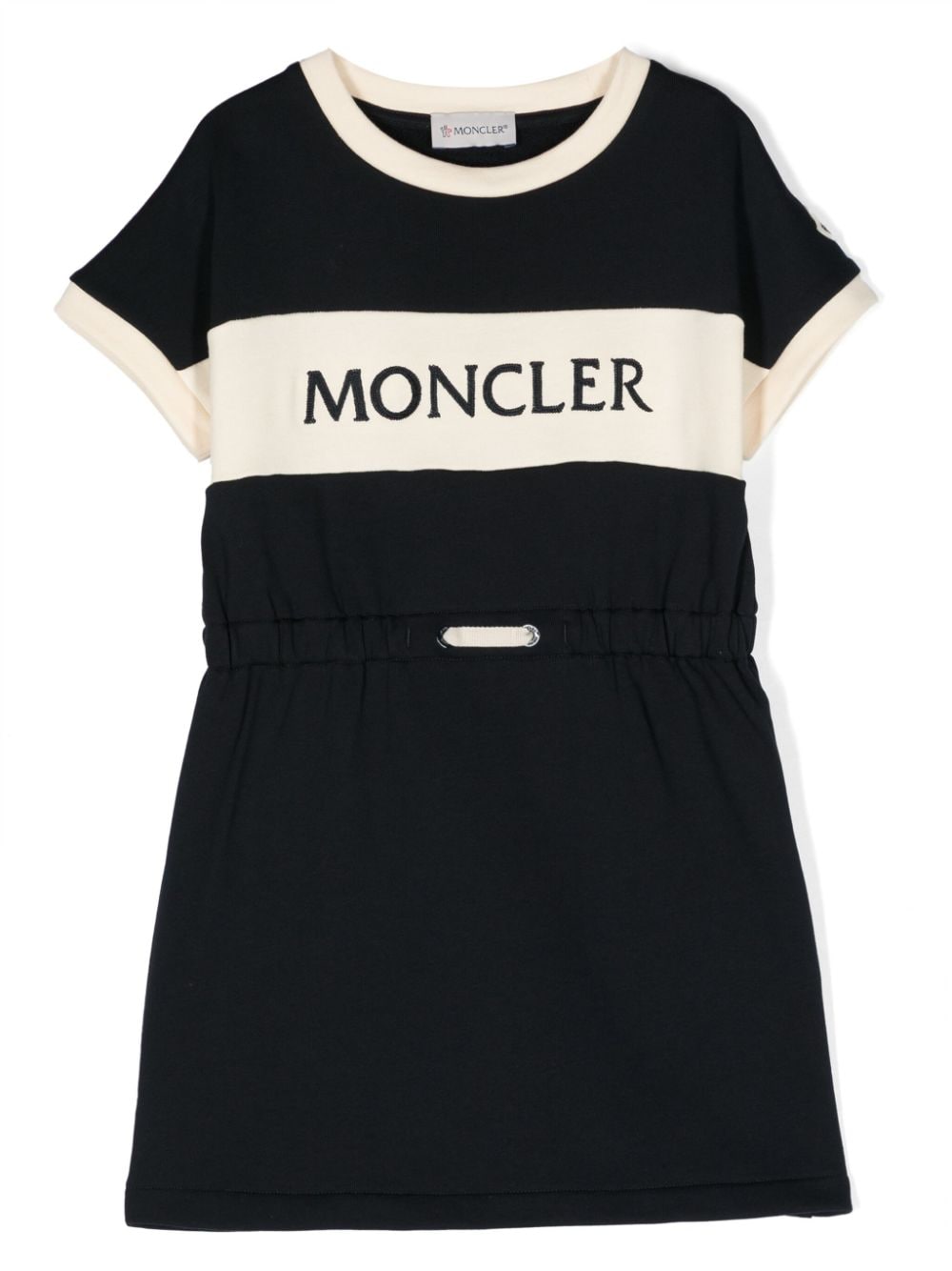 Moncler Enfant logo-embroidered cotton T-shirt dress - Blue von Moncler Enfant