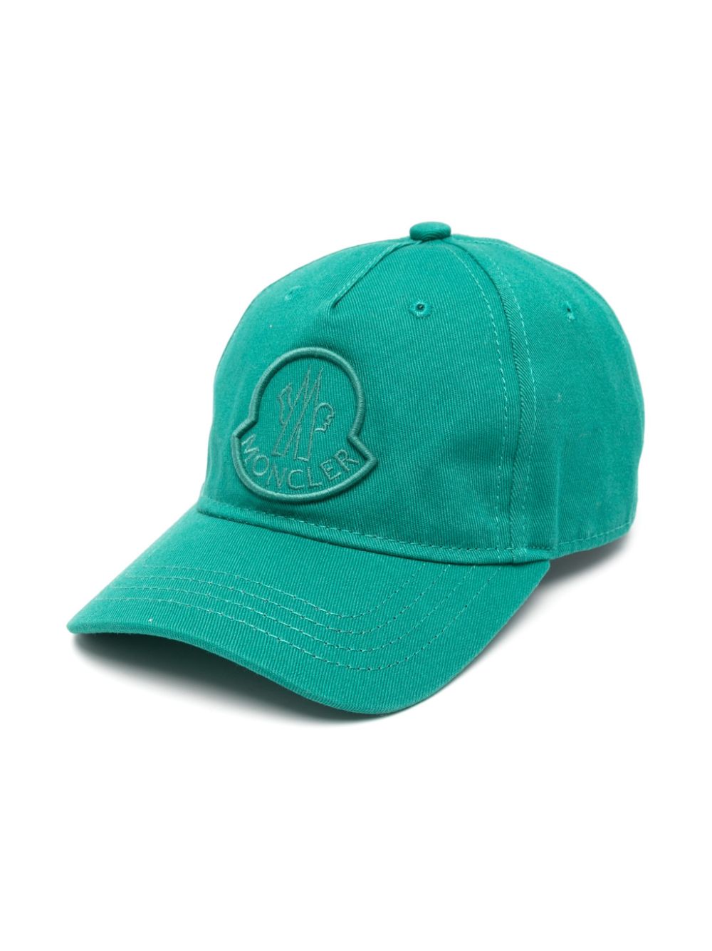 Moncler Enfant logo-embroidered cotton cap - Green von Moncler Enfant