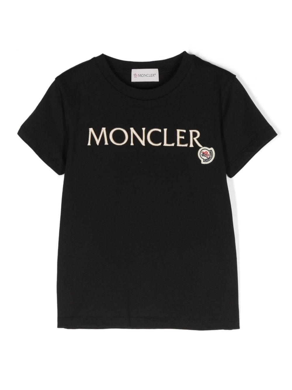 Moncler Enfant logo-embroidered cotton t-shirt - Black von Moncler Enfant