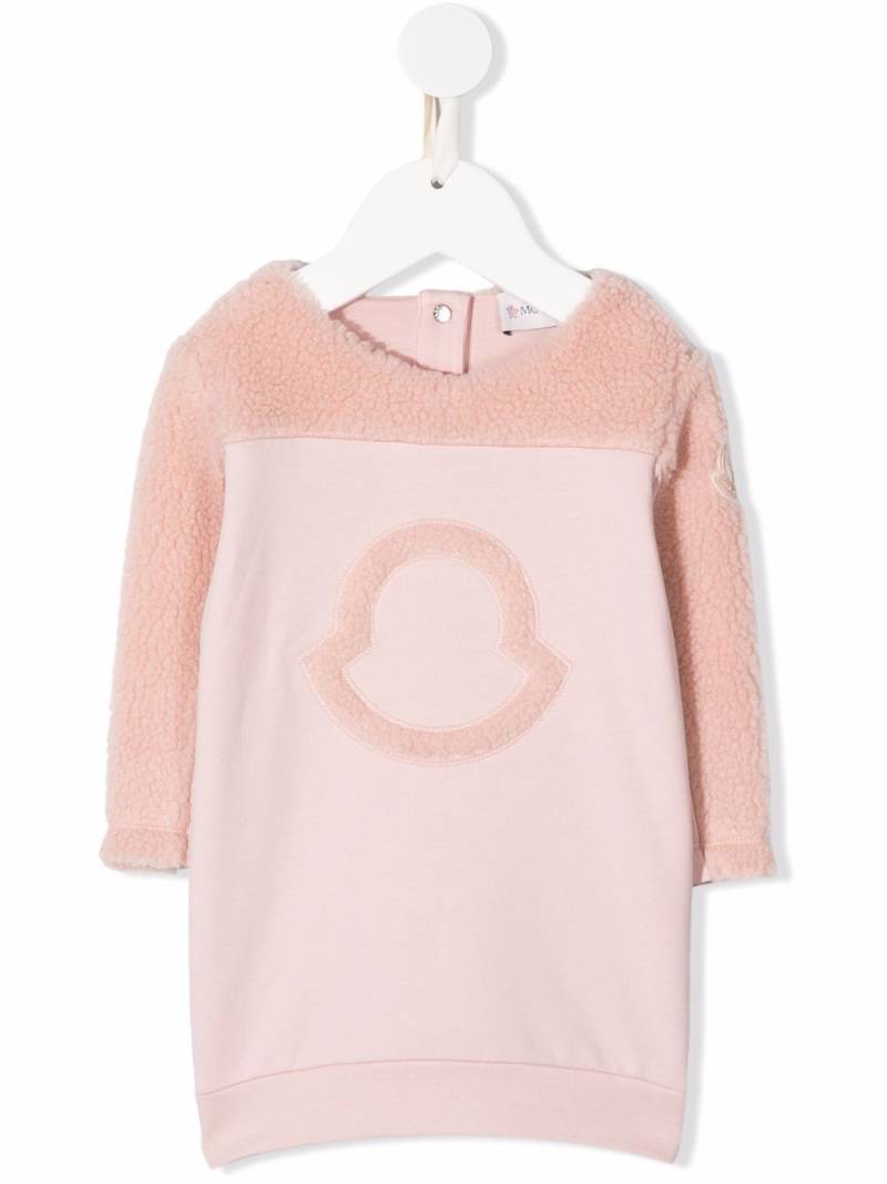 Moncler Enfant logo-embroidered dress - Pink von Moncler Enfant